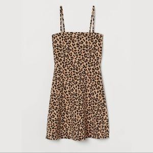 NWOT H&M Leopard Print Mini Tank Dress 10